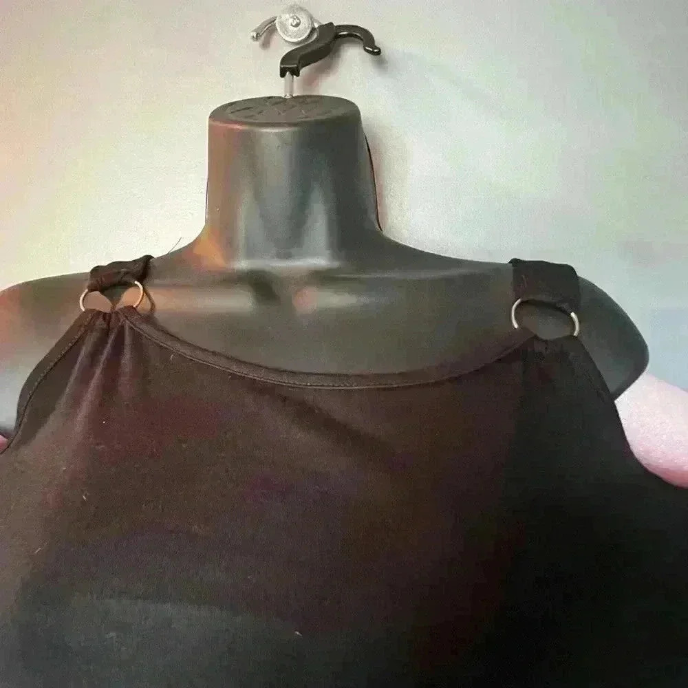 Emery Rose Sz L Peekaboo Shoulders 3/4 Tie Sleeves With Left Hip Tie - Picture 7 of 7